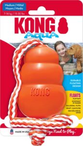 Ontmoet de Aqua Kong _ Een variant op de klassieke Kong, maar speciaal ontworpen voor waterplezier. Met feloranje kleur, duurzaam rubber en drijfvermogen.