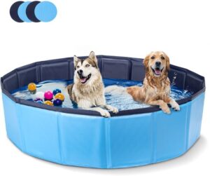 Het Nobleza hondenzwembad is een compact en stevig hondenzwembad met antislip, ideaal voor in de tuin. Makkelijk op te zetten en op te bergen.