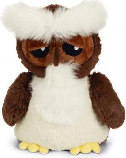 Beeztees Uil Sepp - Hondenspeelgoed - Pluche - Wit"Bruin - 30x20x12